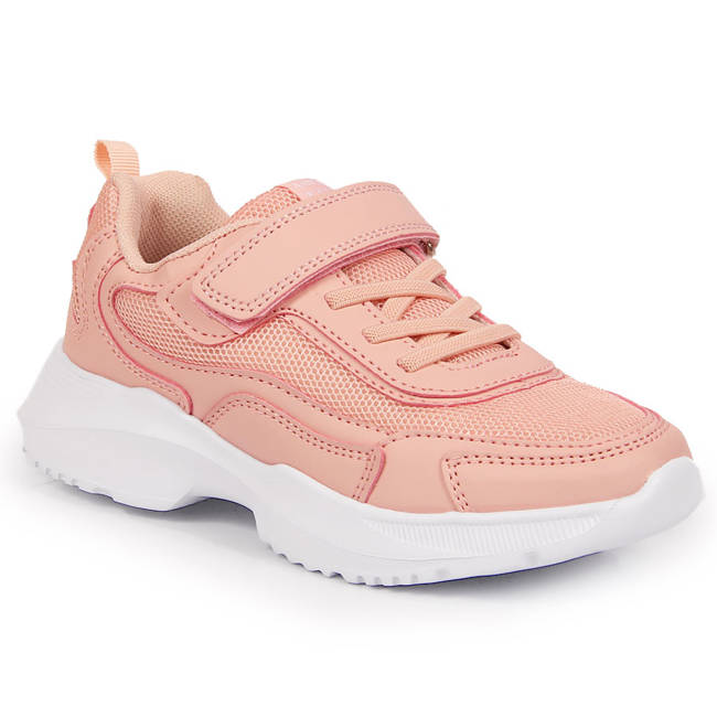 Buty sportowe dziewczęce na rzep różowe American Club