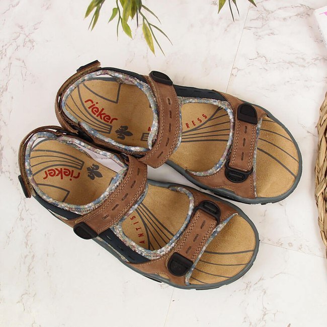 Sandały damskie skórzane komfortowe Rieker 68872-25